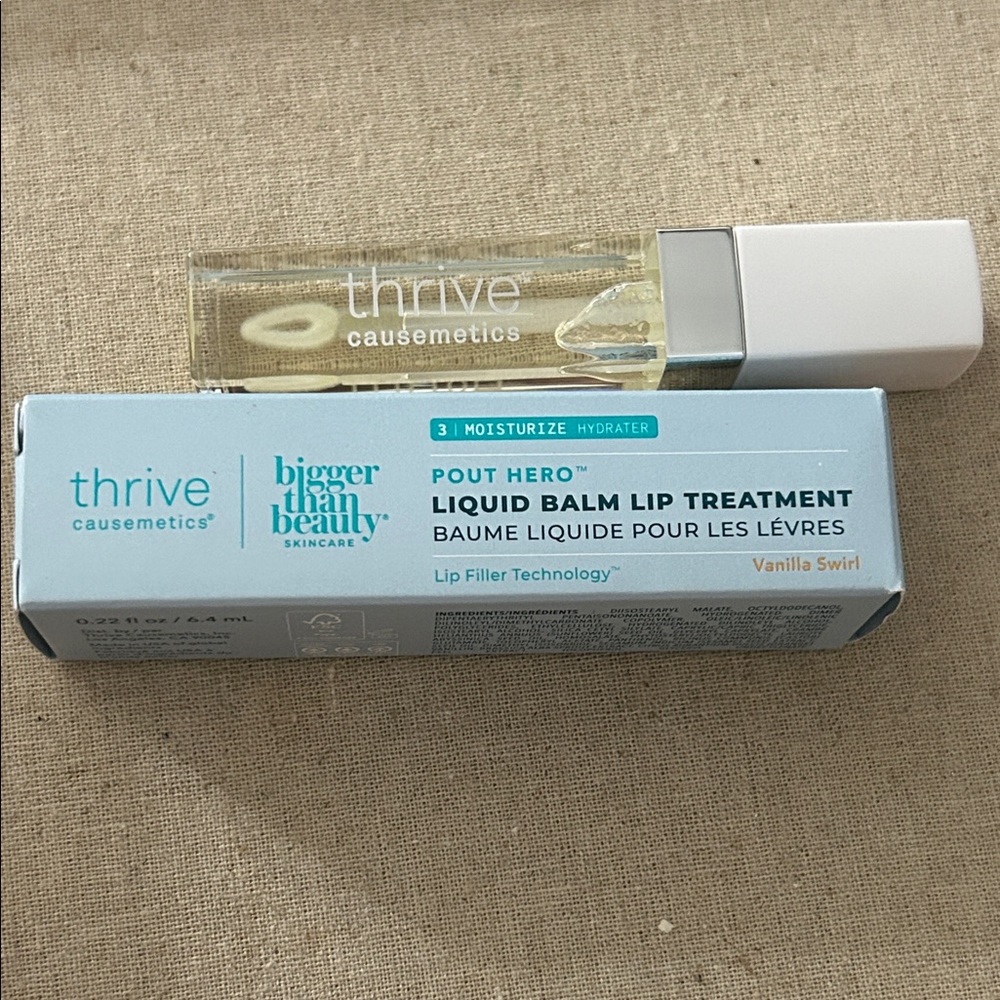 Thrive Causemetics Pout Hero Liquid Balm - Clear Vanilla swirl